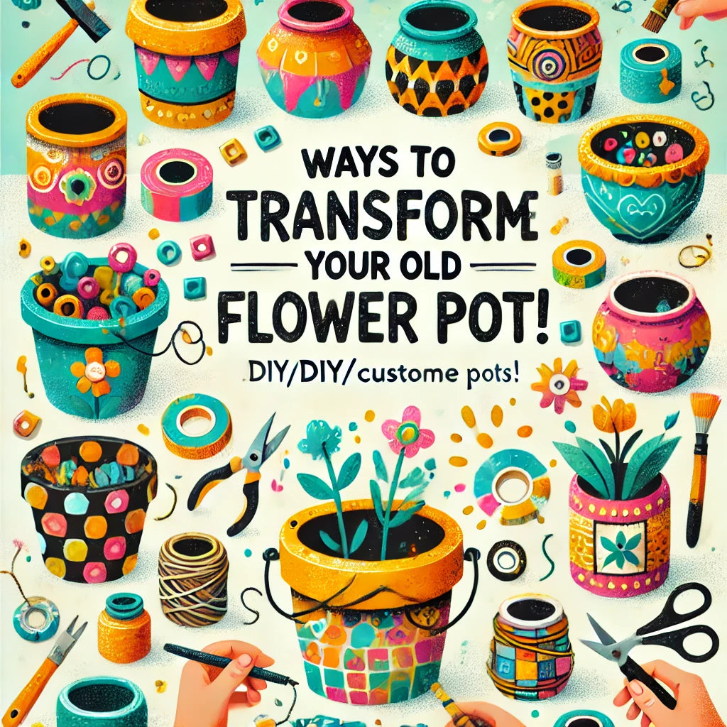 Ways to transform/DIY/customize your old flower pot!