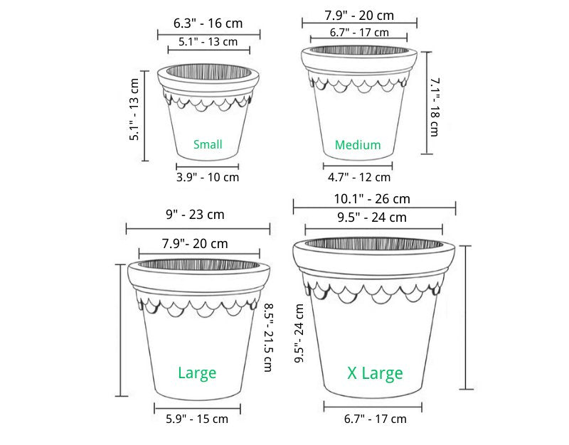 Clover planter - Elizabeth(white)Claywares