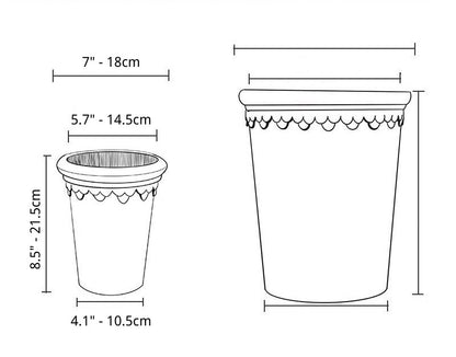 Clover (Tall) planter - Elizabeth(white)Claywares