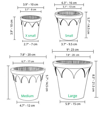 Crown Pot planter - Elizabeth(white)Claywares