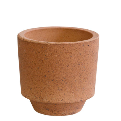 5-inch terracotta flower pot with a simple design. Classic brown clay planter, perfect for small plants and decorative displays.