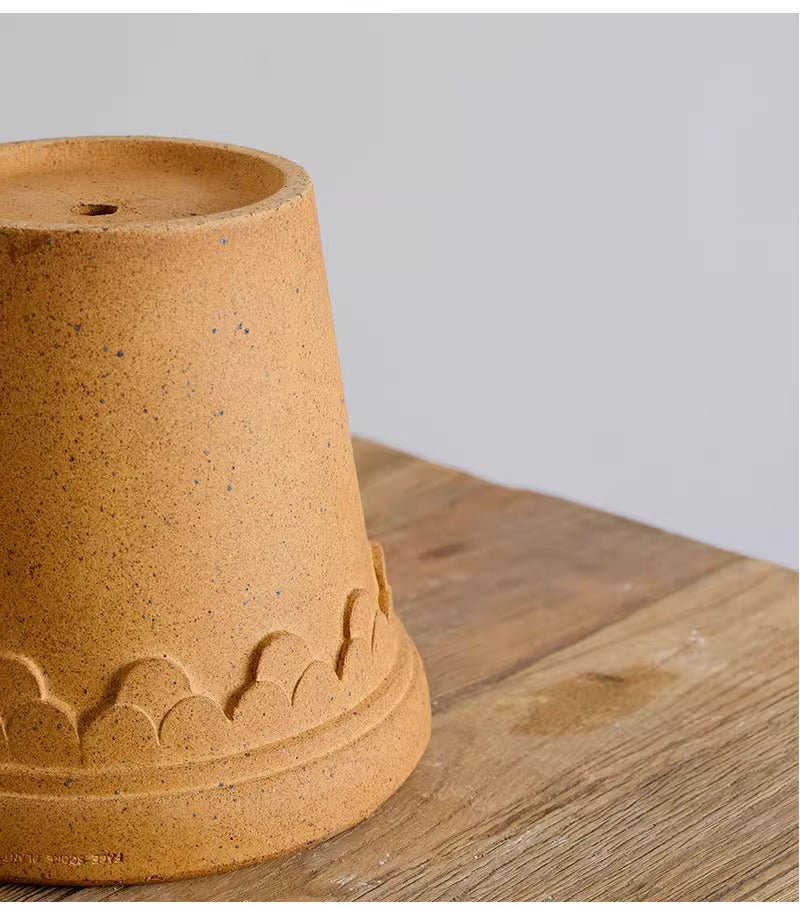 Clover planter - Marrakech(random brown)Claywares